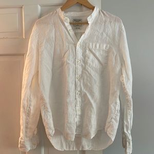 Abercrombie & Fitch white linen shirt